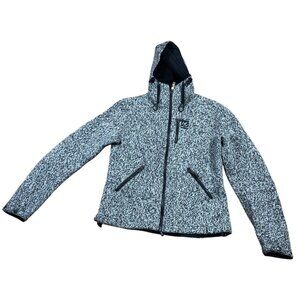66 North Iceland Jacket Womens S Vindur Fleece Wool Blend Full Zip Drawstring Ho